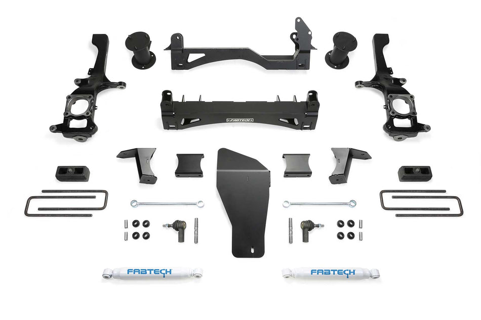 Fabtech 6" BASIC SYS W/PERF SHKS 2016-18 NISSAN TITAN XD 4WD