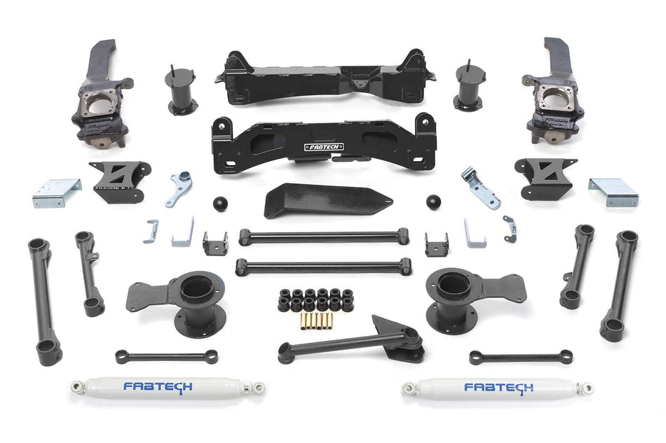 Fabtech 6" BASIC SYS W/PERF SHKS 06-09 TOYOTA FJ 4WD