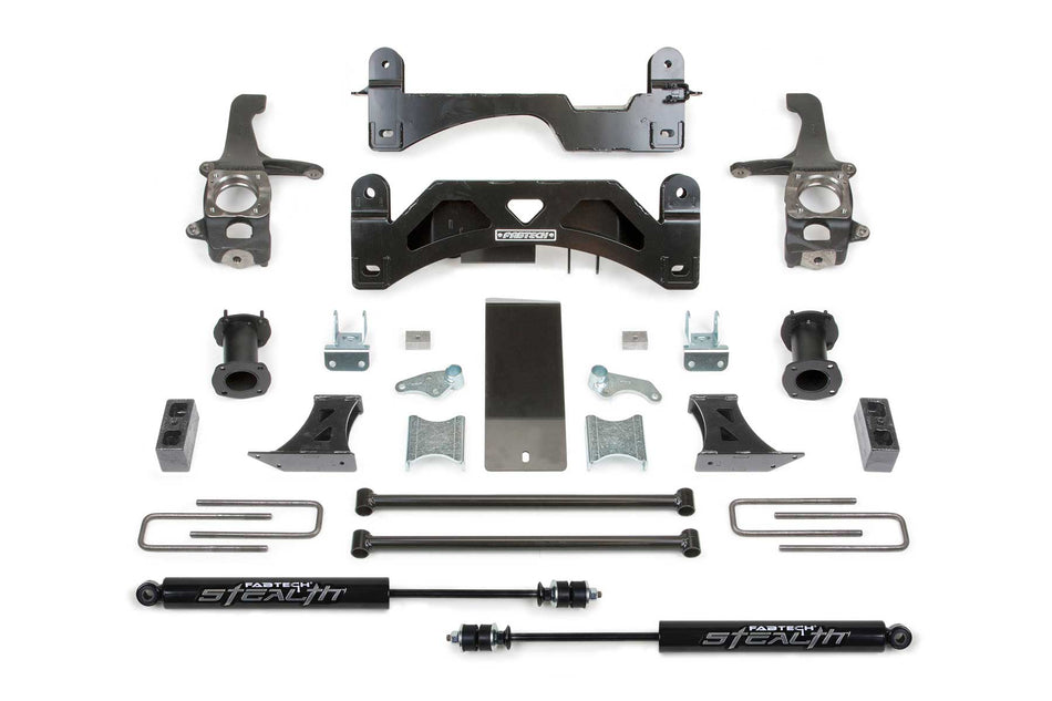 Fabtech 6" BASIC SYS W/C/O SPACERS & STEALTH RR 07-15 TOYOTA TUNDRA 2/4WD