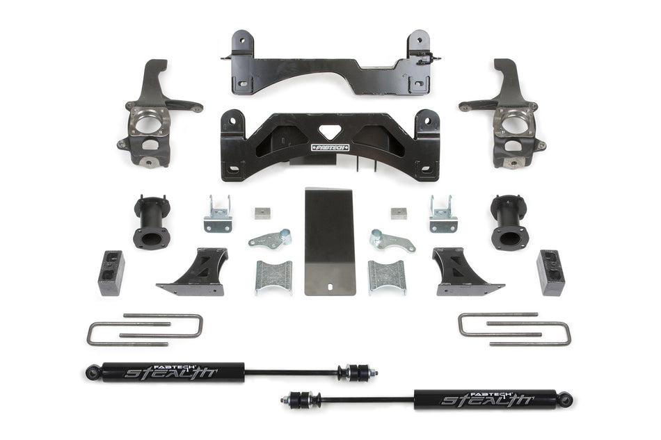 Fabtech 6" BASIC SYS W/C/O SPACERS & STEALTH RR 2016-21 TOYOTA TUNDRA 2WD/4WD