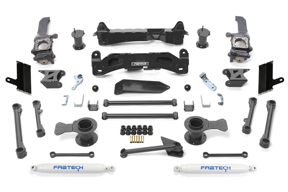 Fabtech 6" BASIC SYS W/PERF SHKS 2010-15 TOYOTA 4RUNNER 4WD