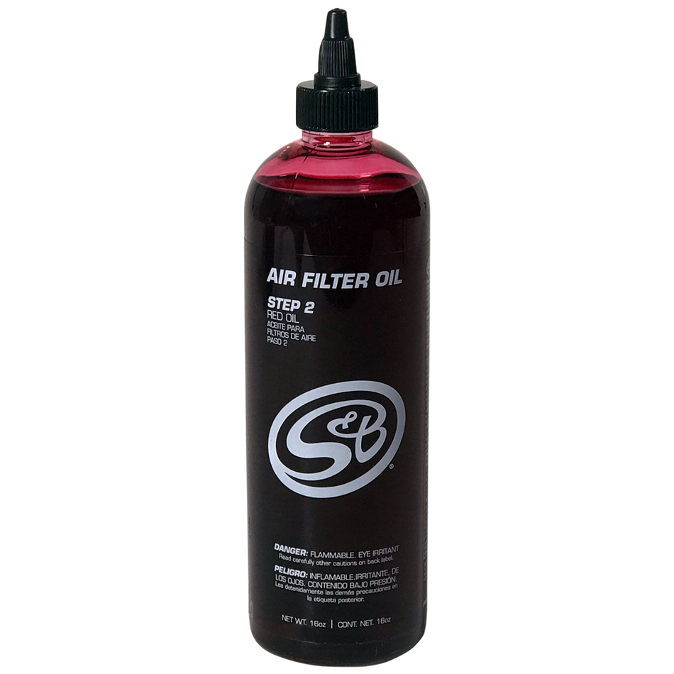 16 oz. Bottle of Air Filter Oil - Red S&B