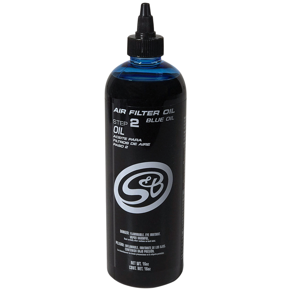 16 oz. Bottle of Air Filter Oil - Blue S&B