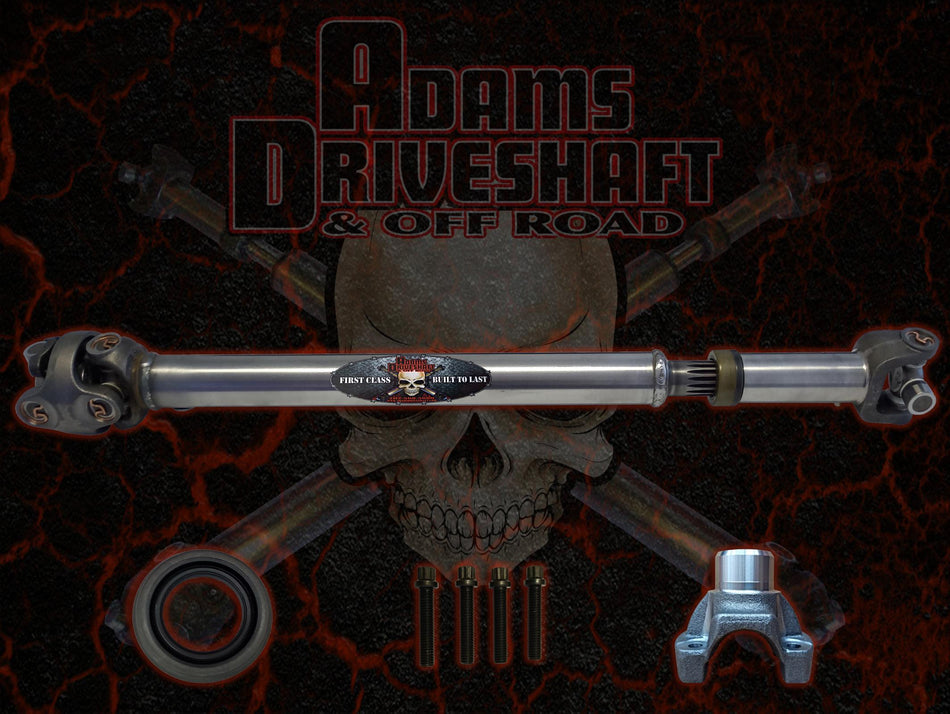 Adams Driveshaft YJ Front 1310 CV Driveshaft With T-Case Yoke And Seal Extreme Duty Series