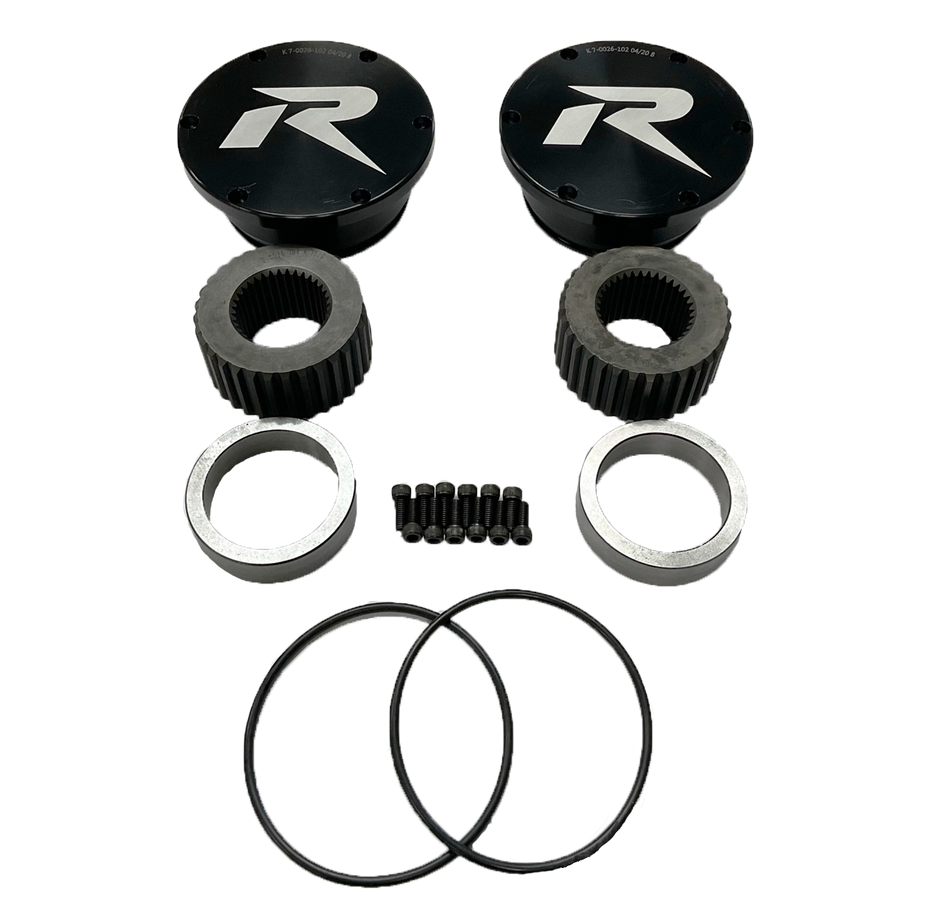 Drive Flange Kit Dana 60 Super Duty 2005+ 35 Spline w/Hardware and Black Caps Revolution Gear