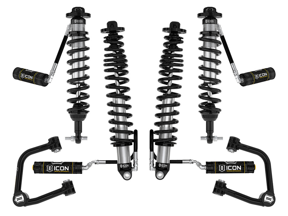 ICON 21-23 Bronco Non-Sasquatch 3-4" Lift Stage 4 Suspension System Tubular UCA Heavy Rate Rear Spring