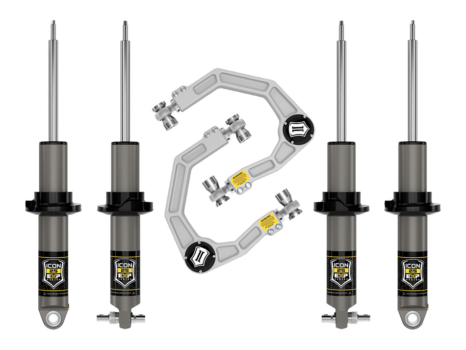 ICON 2021-2023 Bronco HOSS 2.0 Pkg 0-2" Lift Stage 2 Suspension System Billet