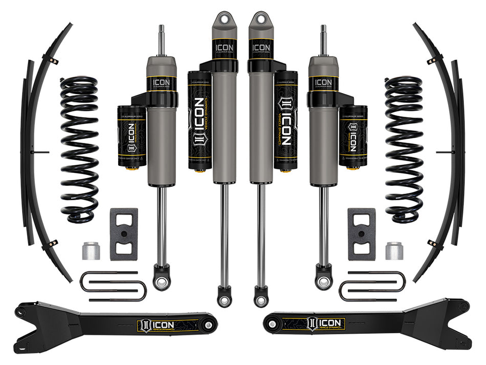 ICON 2023 Ford F-250/F-350 Super Duty 4WD Diesel 2.5" Lift Stage 2 Suspension System W/ Radius Arms And Expansion Packs