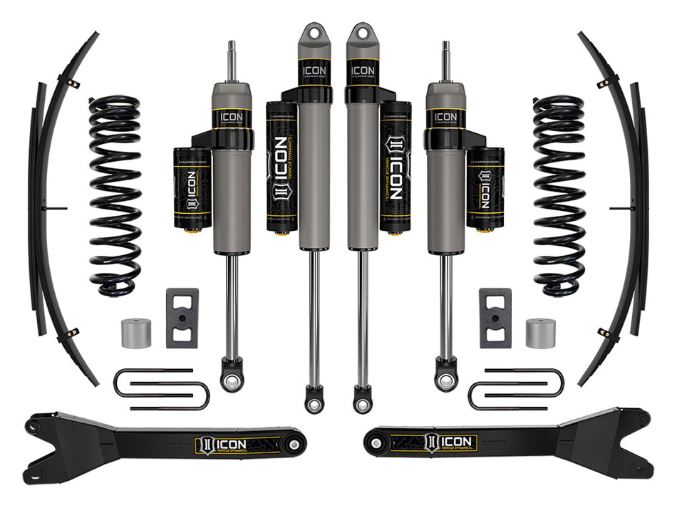 ICON 2023 Ford F-250/F-350 Super Duty 4WD Gas 2.5" Lift Stage 2 Suspension System W/ Radius Arms And Expansion Packs