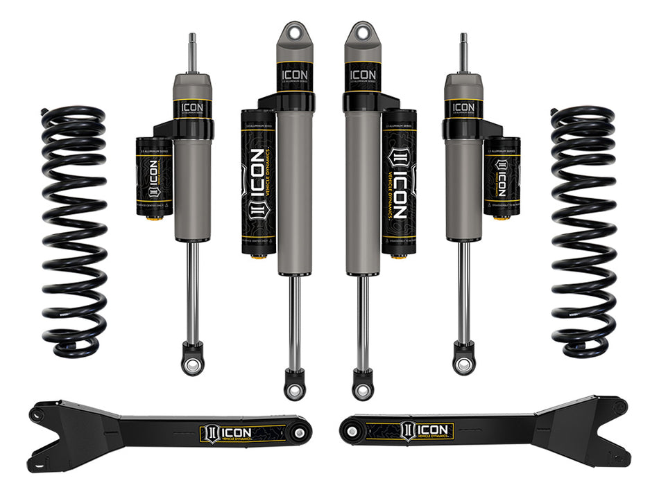 ICON 2023 Ford F-250/F-350 Super Duty 4WD Gas 2.5" Lift Stage 2 Suspension System W/ Radius Arms