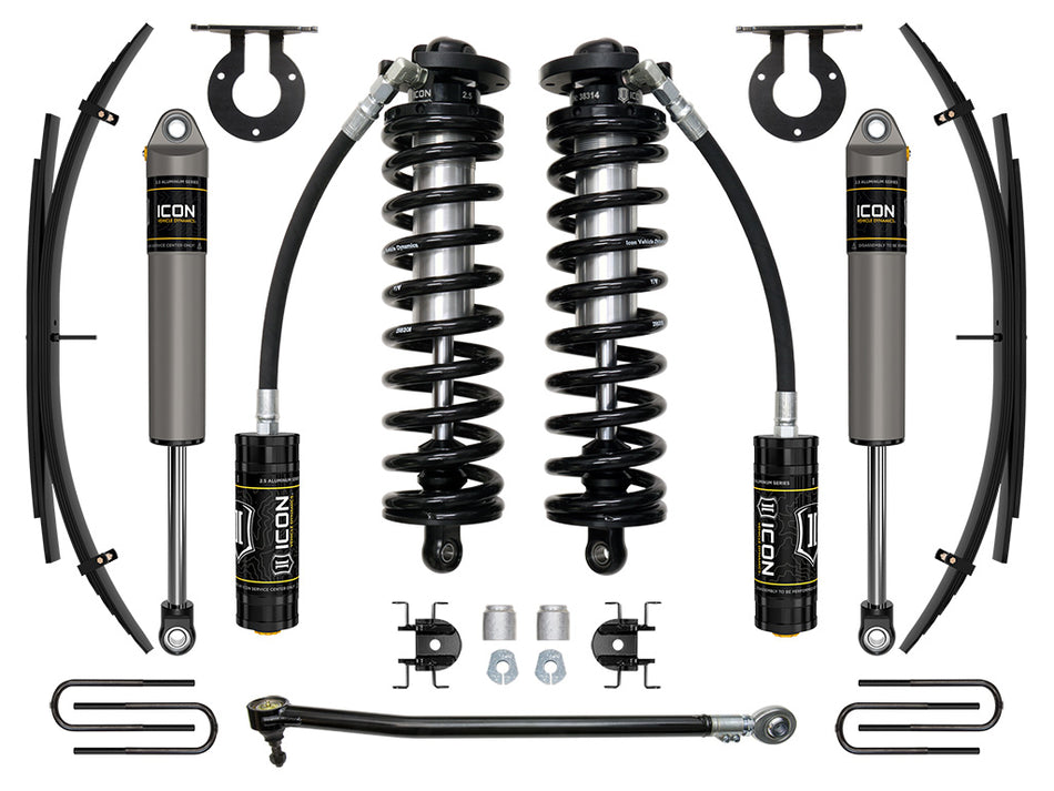ICON 17-23 Ford F250/F350 2.5-3" Lift Stage 2 Coilover System W/ Leaf Springs
