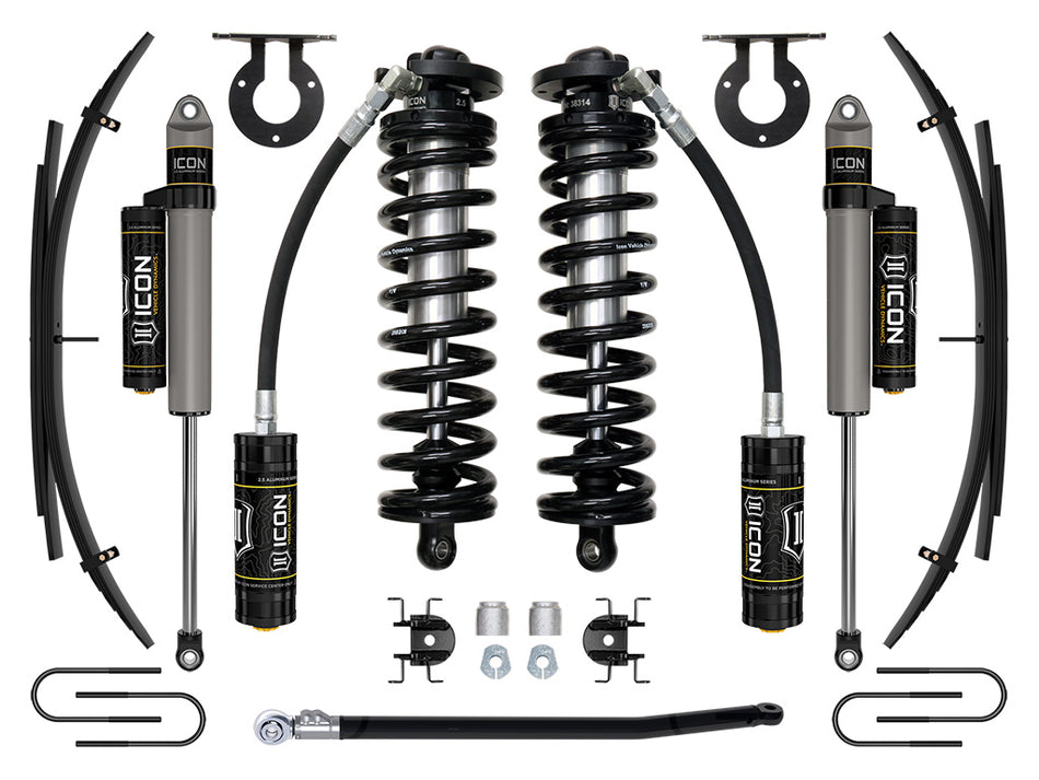 ICON 08-10 Ford F250/F350 2.5-3" Lift Stage 3 Coilover System W/ Leaf Springs