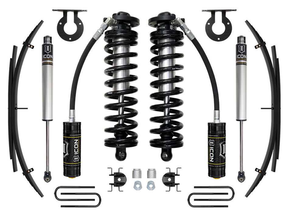 ICON 11-16 Ford F250/F350 2.5-3" Lift Stage 1 Coilover System W/ Leaf Springs
