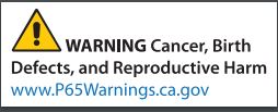 WARNING: This Product Containes A Chemical Known To The State Of California To Cause Birth Defects Or Other Reproductive Harm.