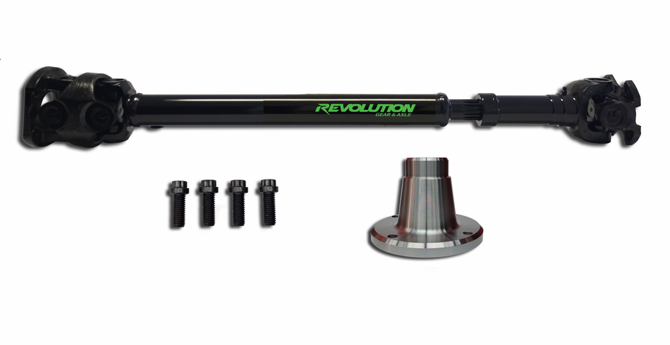 JK Front 1350 CV Driveshaft 2 or 4 Door Flange Style Revolution Gear and Axle