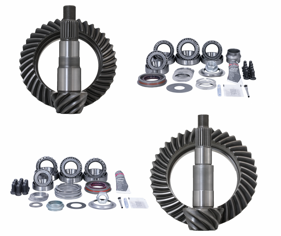 JK Non-Rubicon 4.88 Ratio Gear Package (D44-D30) with Timken Bearings (Front Carrier Required When Upgrading From Factory 3.21  Ratio Only) Revolution Gear and Axle